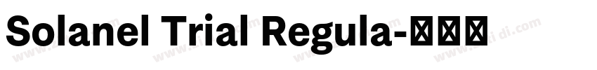 Solanel Trial Regula字体转换